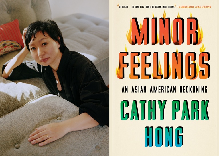 Cathy Park Hong and her book cover