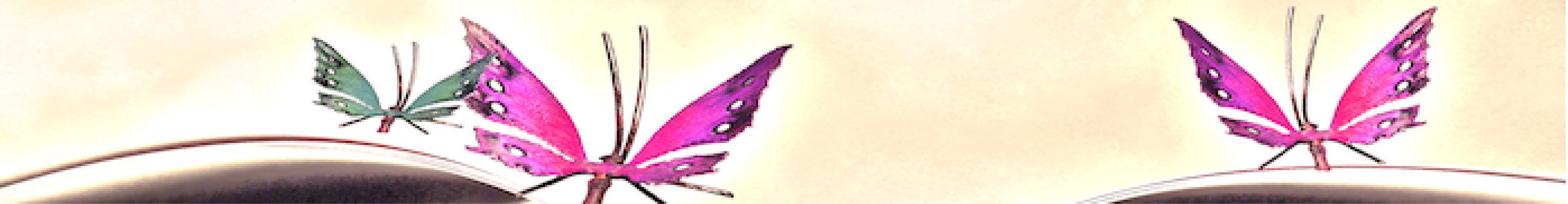 Drawing of pink butterflies landing on open book