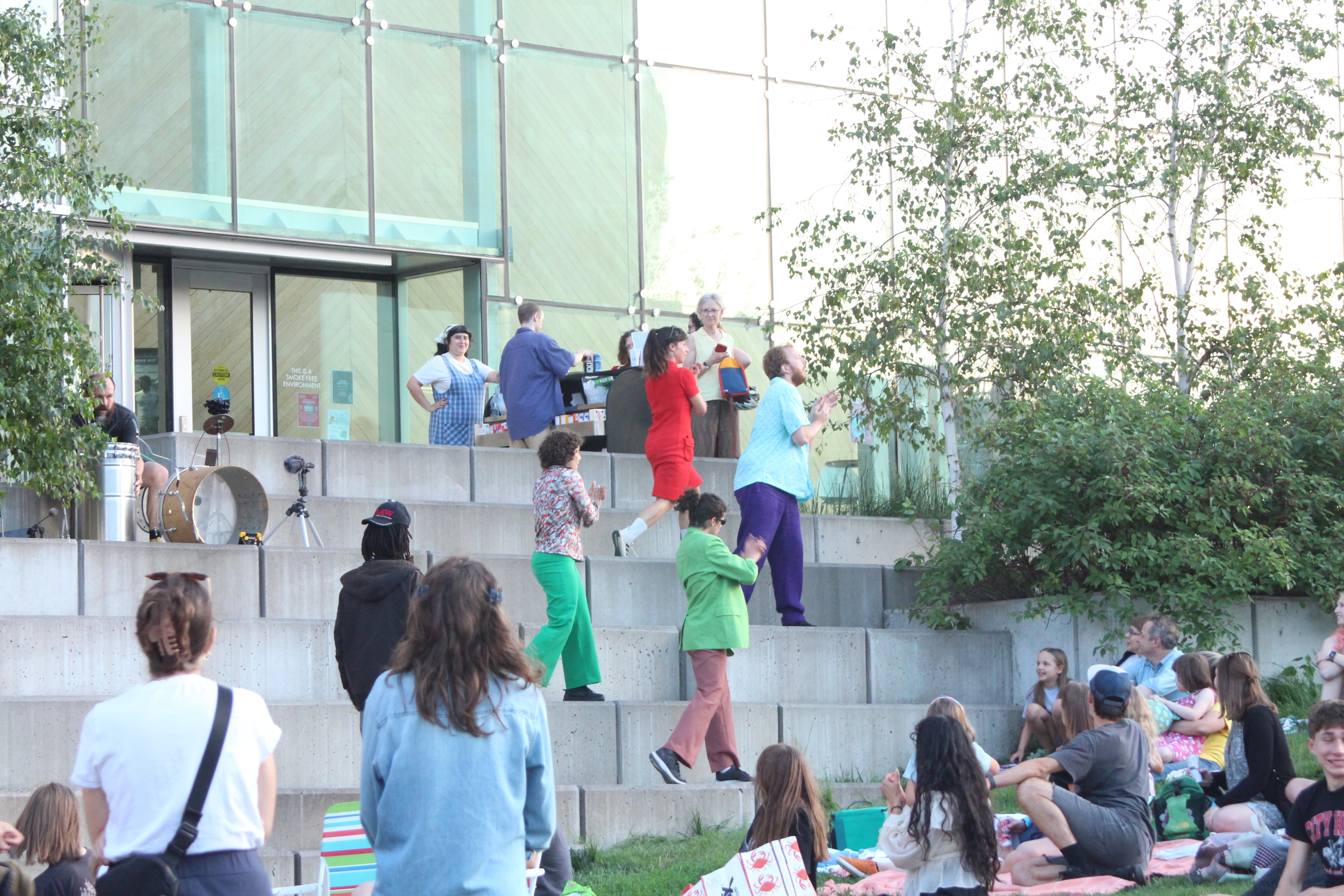 dancers performing in public