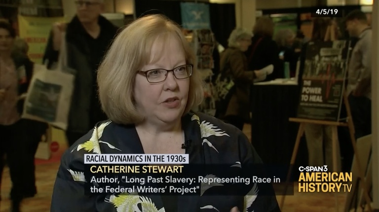 Screen capture from Catherine Stewart's C-SPAN interview