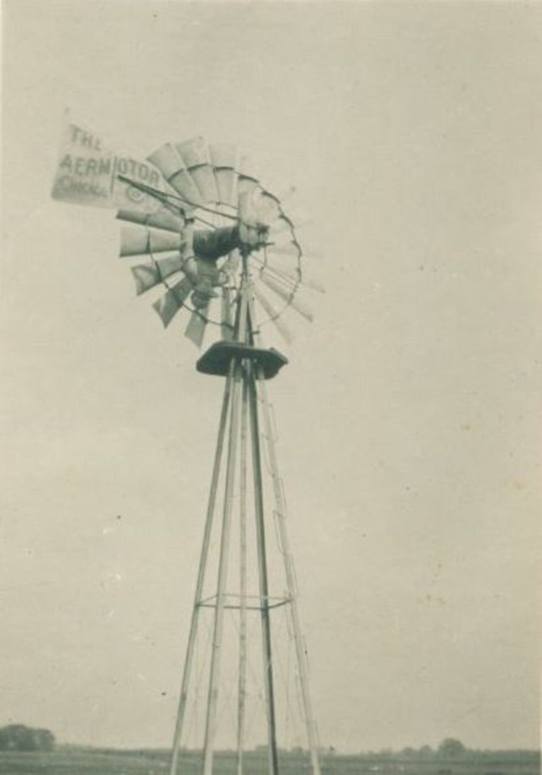 An old-fashioned windwill.