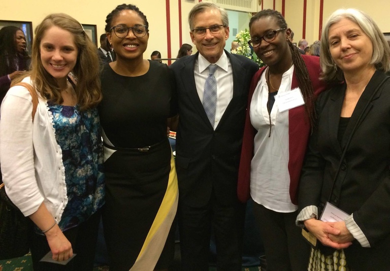 NEH Chair Bro Adams, Michelle Taylor, Noaquia Callahan, Sylvea Hollis, and Teresa Mangum