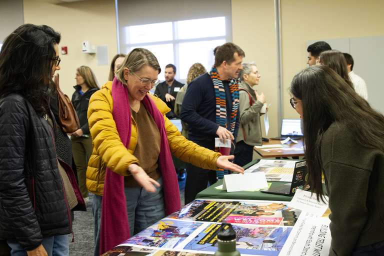 HPG interns displaying projects to public