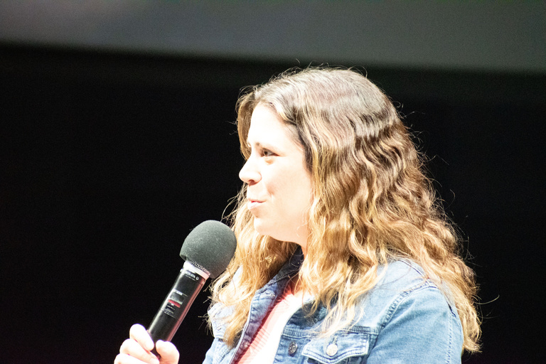 Brittany Bettendorf speaking onstage