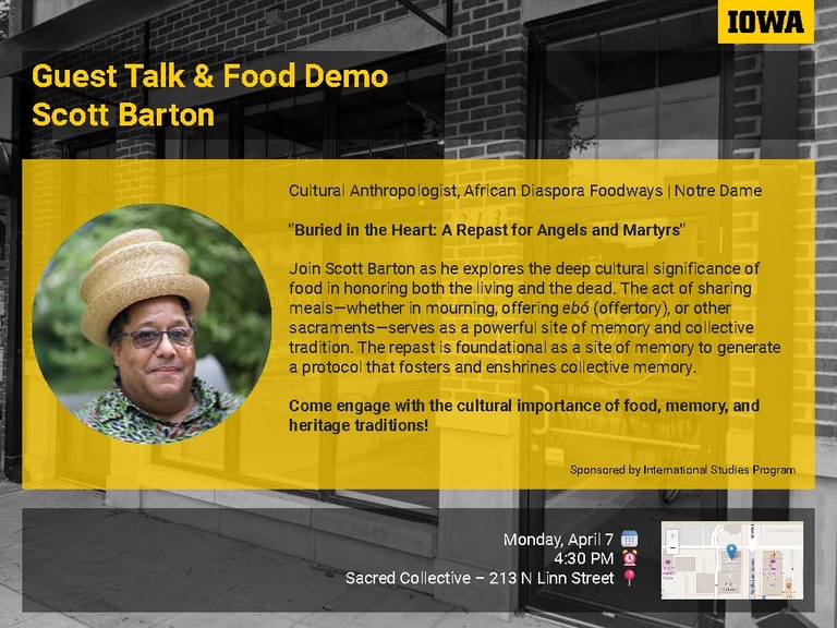 flyer for scott barton event