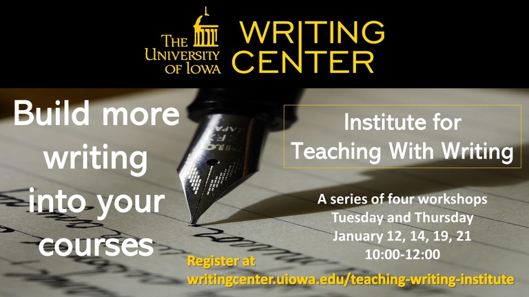 flyer for teaching with writing institute