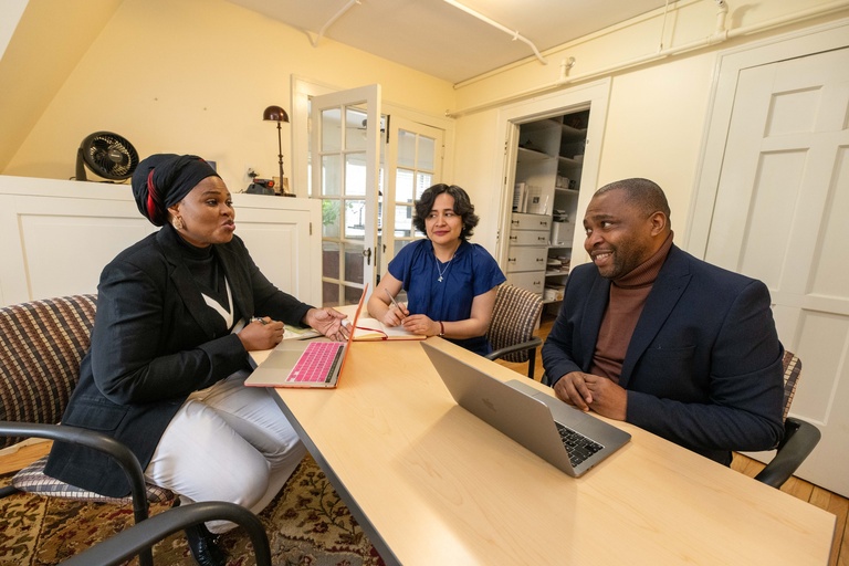 Musa, Rasheedah, and Gabriela at Obermann