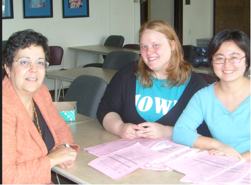 Bern-Klug and student researchers