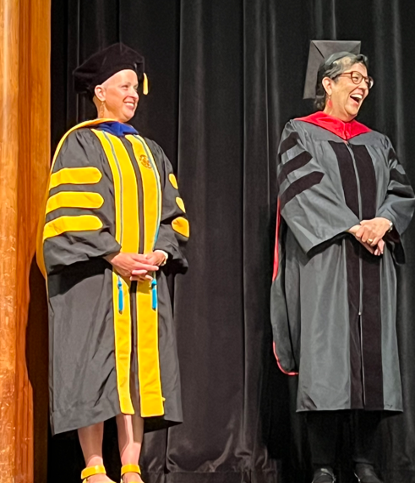 PhD graduate with Mercedes Bern-Klug