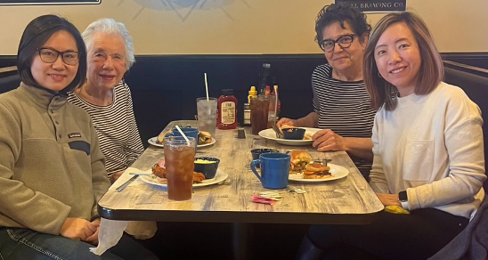 Bern-Klug and colleagues at restaurant