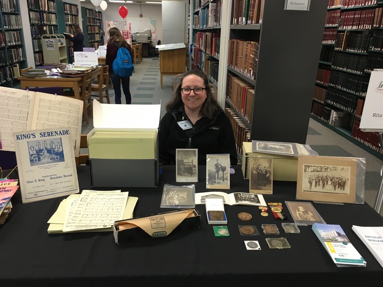 person tabling at event
