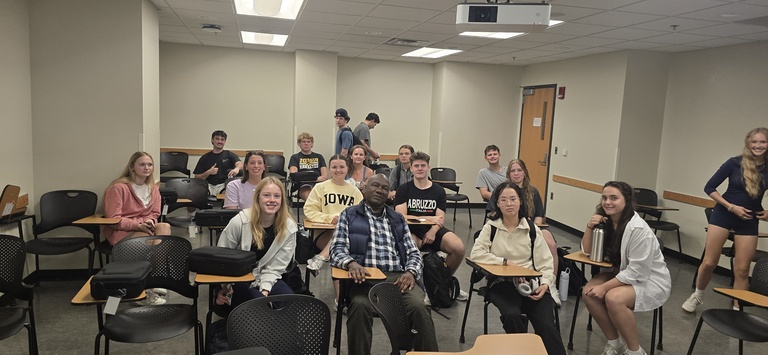 Washington Okeyo with UI class