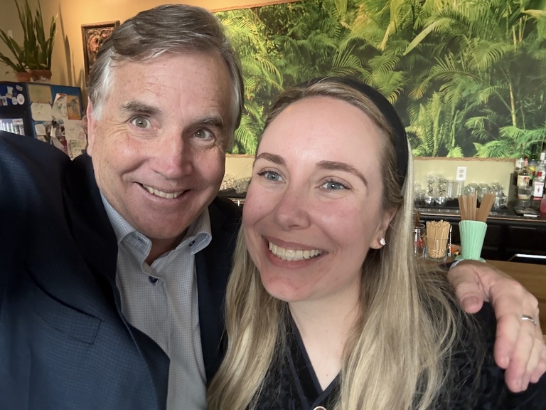 Andy Mink and Lauren Cox at symposium event