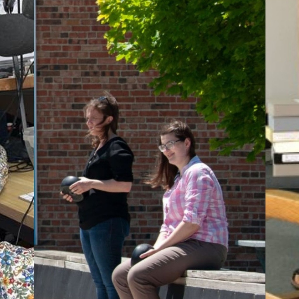 collage of grad interns in the field