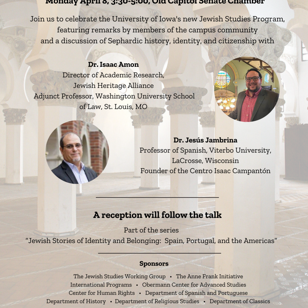 Jewish Stories of Identity and Belonging: Jewish Studies Certificate Launch promotional image