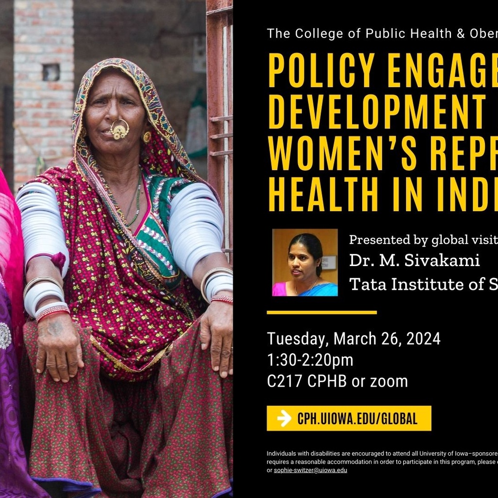 Global Visiting Scholar Presentation: Policy Engagement & Development for Women’s Reproductive Health in India promotional image