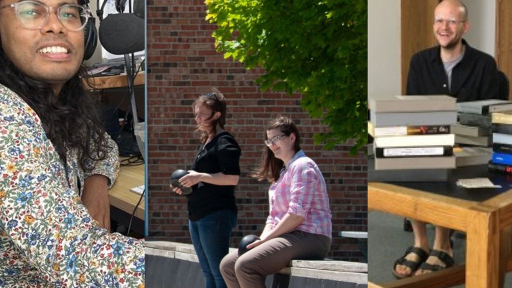 collage of grad interns in the field